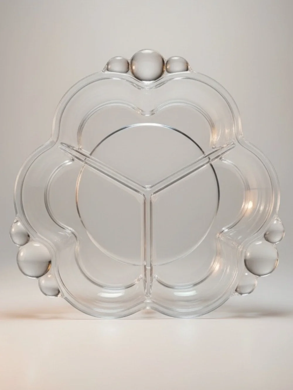 Vintage Duncan Miller Canterbury Style Clear Glass Divided Relish Dish 1643B